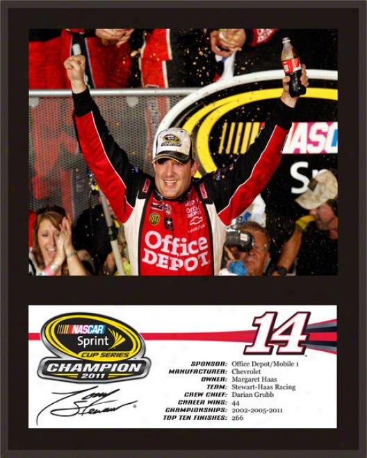 Tony Stewart Sublimatd 12x15 Plaque  Details: 2011 Sprint Cup Series Champion