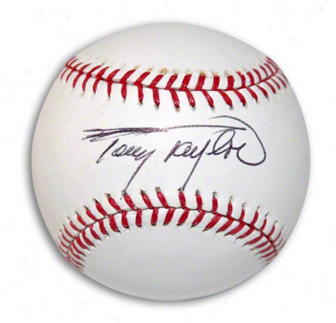 Tony Tayolr Aufographed Baseball