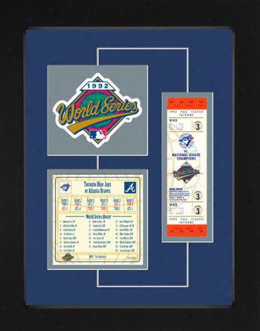 Toronto Blue Jays 1992 World Succession Replica Ticket & Tract Frame