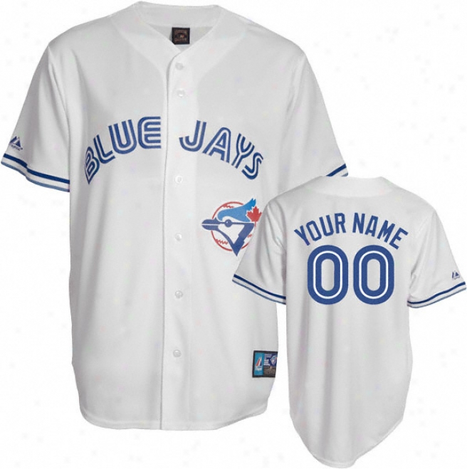 Toronto Blue Jays Cooperstown White -personalized With Your Name- Replica Jersey