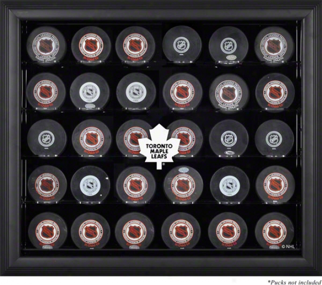 Toronto Maple Leafs Framed 30 Hockey Puck Loho Display Case