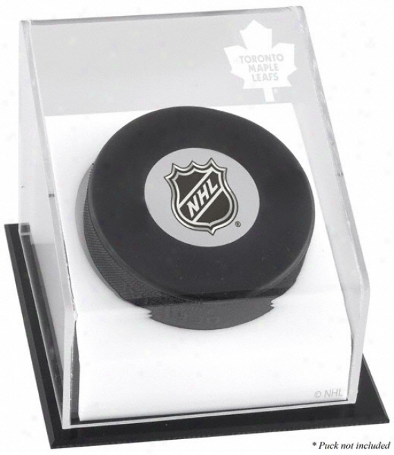 Toronto Maple Leafs Hockey Puck Logo Display Case