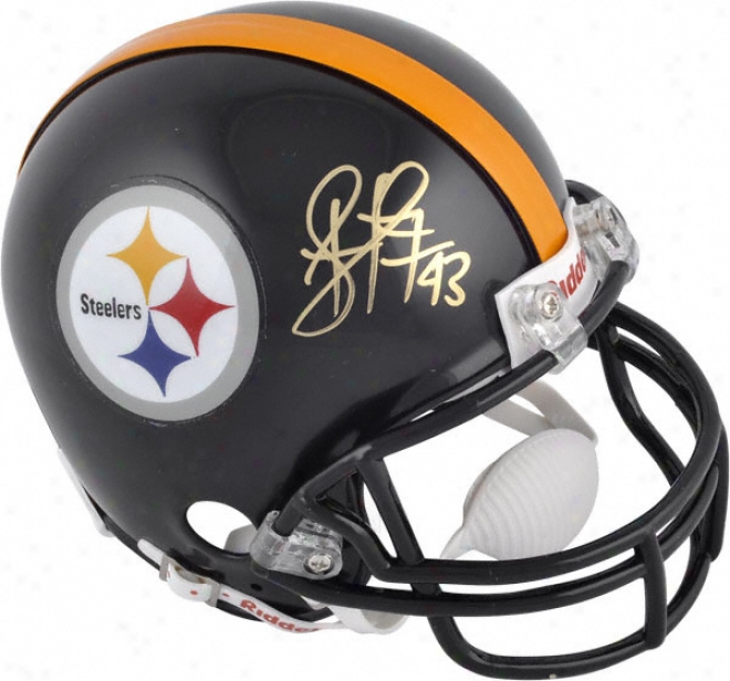 Troy Pillamalu Pittsburgh Steelers Autographed Mini Helmet