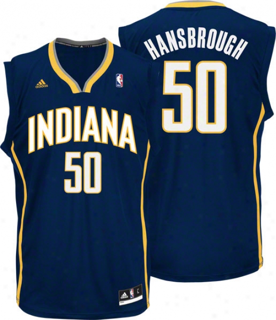 Tyler Hansbrough Jersey: Adidas Navy Replica #50 Indiana Pacers Jersey