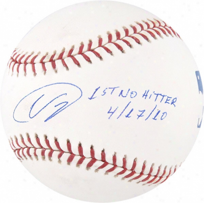 Ubaldo Jimnez Autographed Baseball  Details: 1st No Hitter 4-17-10 Inscription