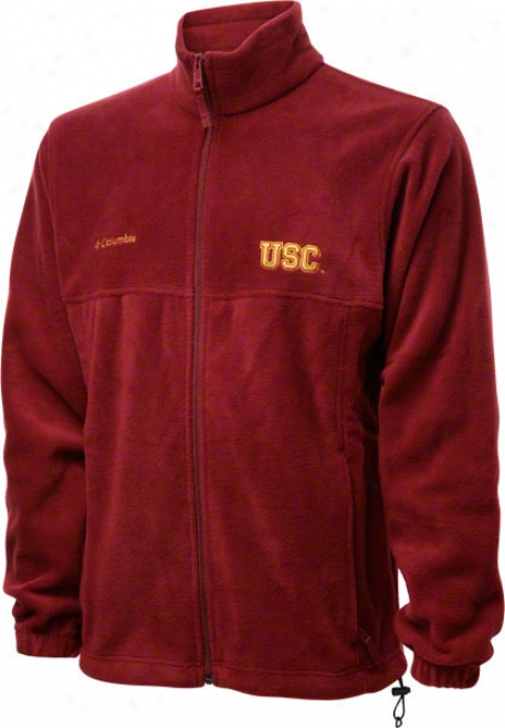 Usc Trojans Cardinal Columbia Flanker Full-zip Jacket