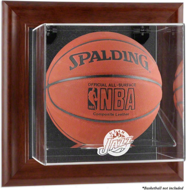 Utah Jazz Fram3d Wall Mounted Logo Basketball Display Case