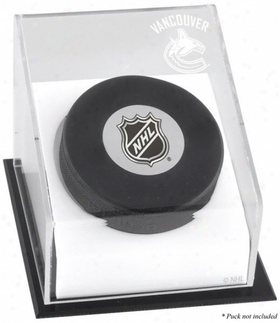 Vancouver Canucks Hoockey Puck Logo Display Case