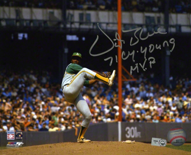 Vida Blue Autographed Photograph  Details: 8x10, Oakland Athletics