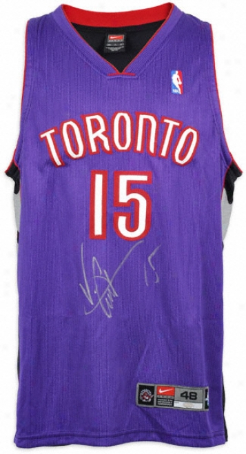 Vince Carter Autographed Jersey  Details: Toronto Rapors, Away