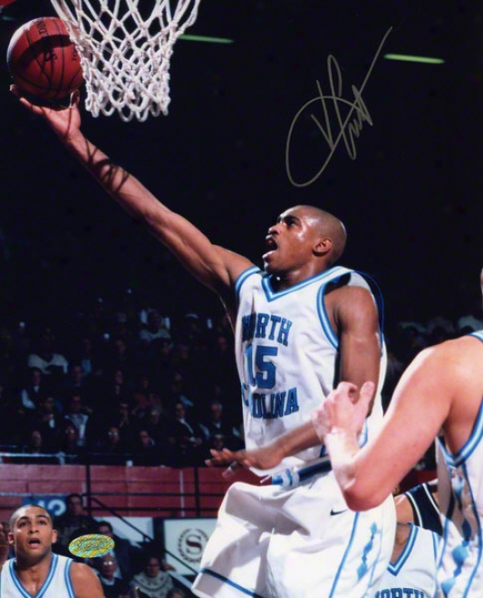 Vine Cadter Autographed Photograph  Details: North Carolina Tar Heels, 8x10, Lay Up