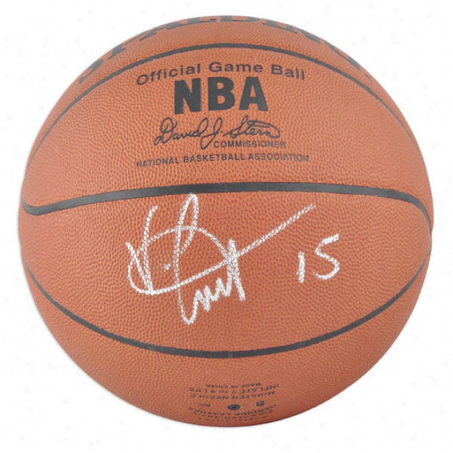 Vince Carter Dallas Mavericks Autographed Official Game Ball Basketball