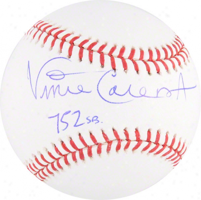 Vince Coleman Autographed Baseball  Details: St. Louis Cardinals, 752 Sb Inscription