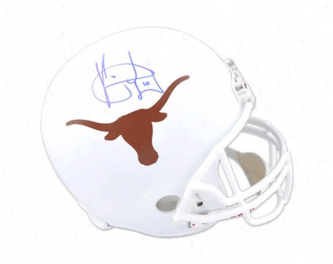 Vince Young Autographed Helm  Particulars: Texas Longhorns, Riddell Replica Helmet