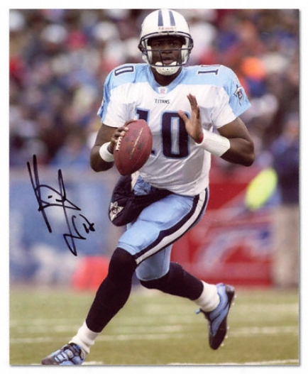 Vince Young Tennessee Titans Autogra0hed 8x10 Photograph