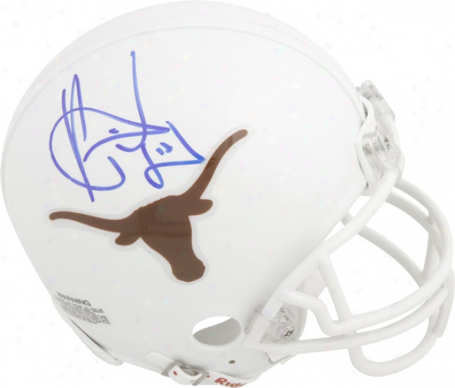 Vince Youthful Texas Longhorns Autographed Mini Helmet