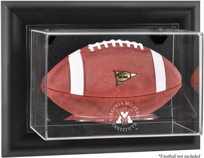 Vmi Keydets Framed Wall Mounted Logo Football Display Case