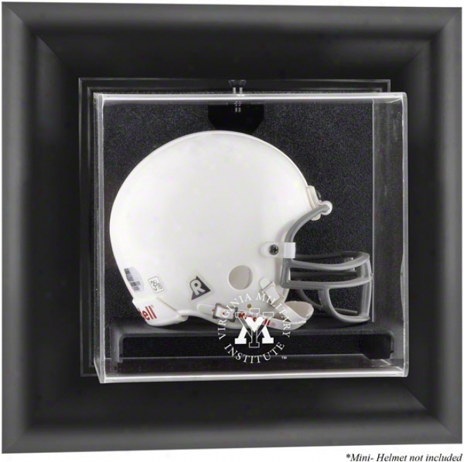 Vmi Keydets Framed Wall Mounted Logo Mini Helmet Display Case