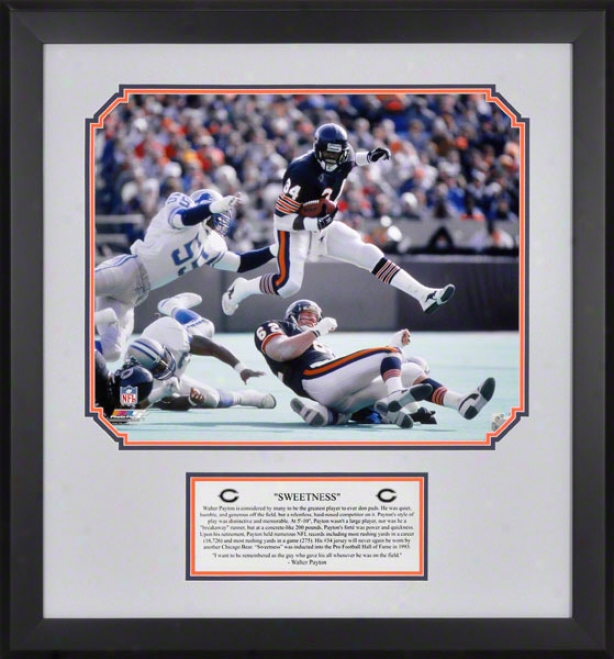 Walter Payton Chicago Bears Framed 16x20 Photo W/ EngravedP late