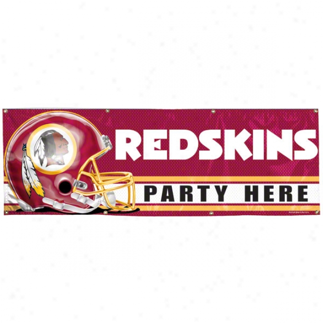 Washingtln Redskins 2x6 Vinyl Banner