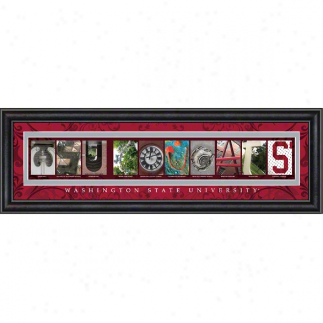 Washington State Cougars Letter Art