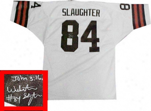 Webster Slaughter Cleveland Browns Autographed Jersey