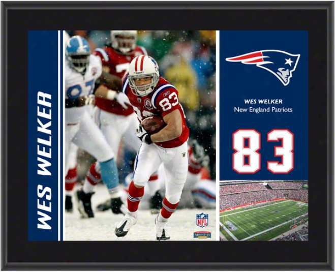 Wes Welker Plaque  Details: New England Patriots, Sublimated, 10x13, Nfl Plaque