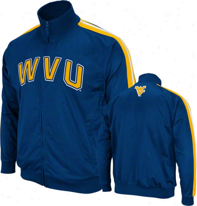 West Virginia Mountaineers Navy Pace Track Jacket