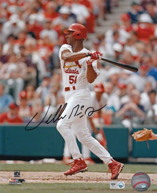 Willie Mcgee St._Louis Cardinals Autographed 8x10 Batting Photo