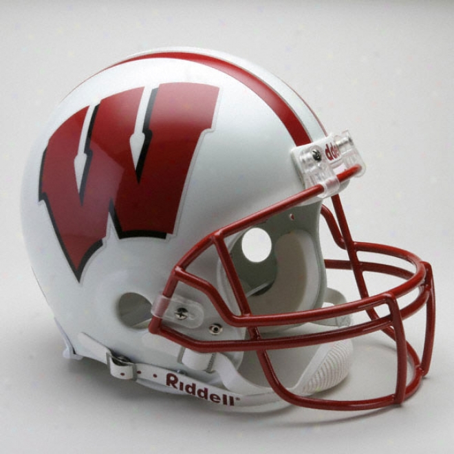 Wisconsin Badgers Ahthentic Pro Line Riddell Full Size Helmet