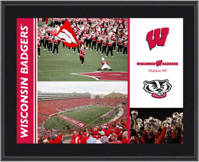 Wisconsin Badgers Plaque  Details: Sublimated, 10x13, Ncaa Plaque