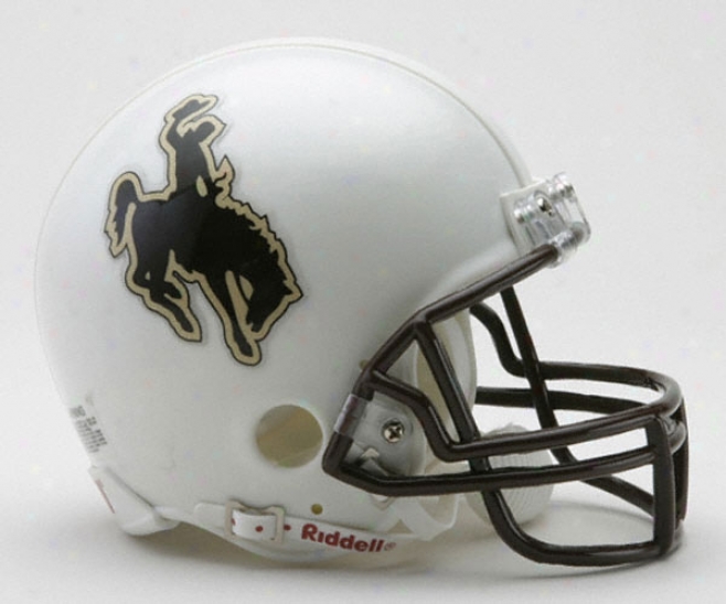 Wyoming Cowboys Riddell Mini Helm
