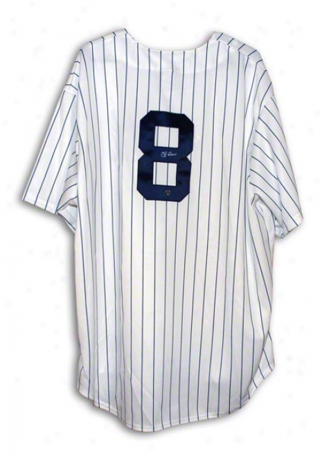 Yogi Berra New York Yankees Autgraphed Pinstripe Majestic Jersey