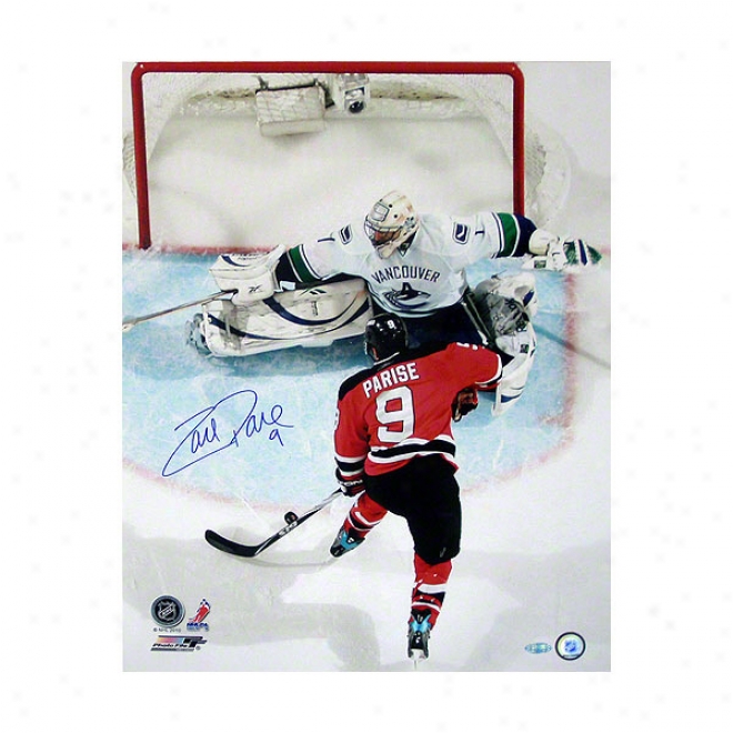 Zach Parise New Jersey Devils Vs Vancouve 16x20 Autographed Photograph