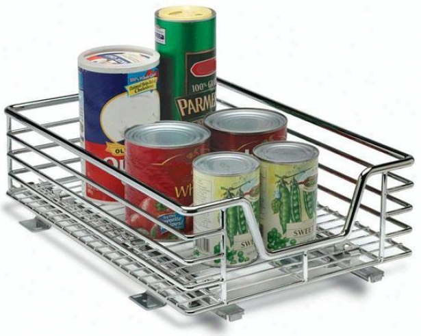 "11.5"" Sliding Organizer - 6.5""hx11.5""w, Silver Chrome"