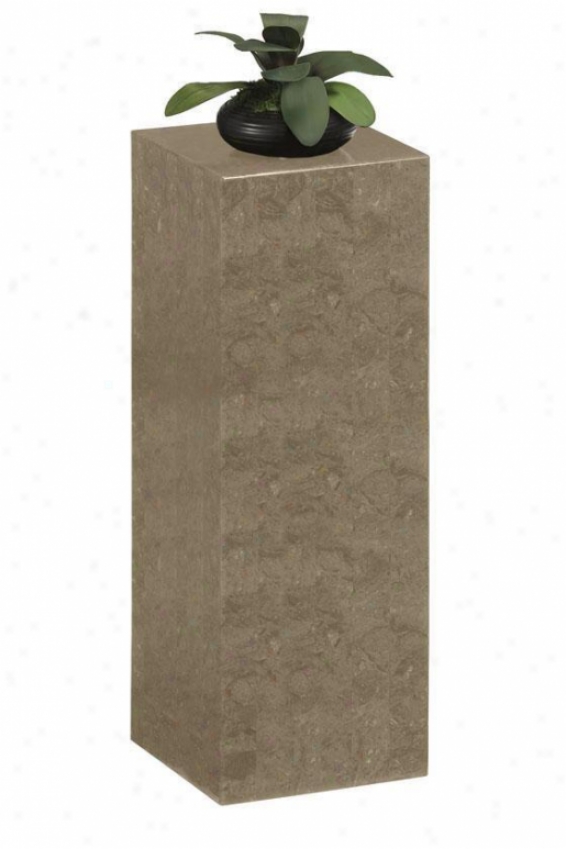 "14"" Square Marble Fascia Display Pedestal - 42""h, Grey"