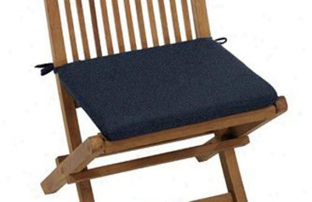 "16.5""w Outdoor Cushion For East Indies Side Chair - 2""hx16.5""wx15""d, Denim Outdura"