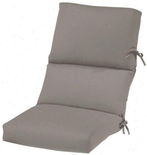 "20""w Indoor Ougdoor Cushion For High-back Dining Chair - 4""hx20""wc44""d, Spectrm Grphite"