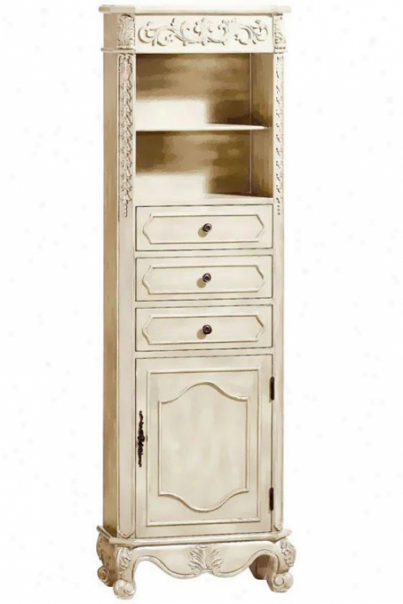 "22""w Standard Linen Storage Cabinet - 22""w, Ivory"