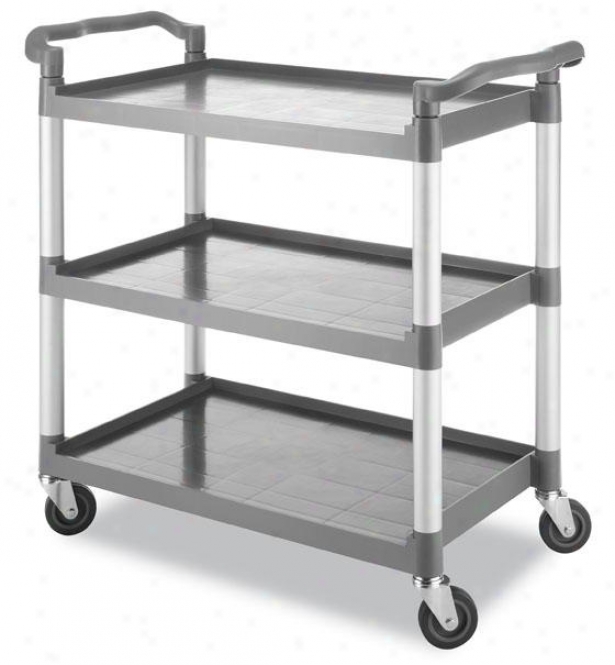 "3-tier Commercial Cart - 38""hx43""wx30""d, Gray"