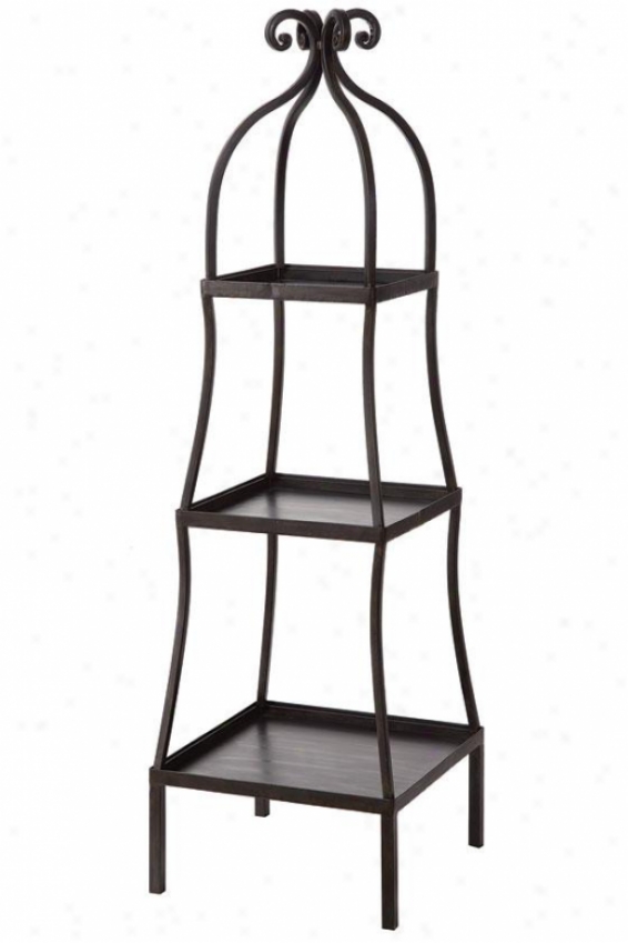 "3-tier Metal Shelf - 13""hx13""w, Black"