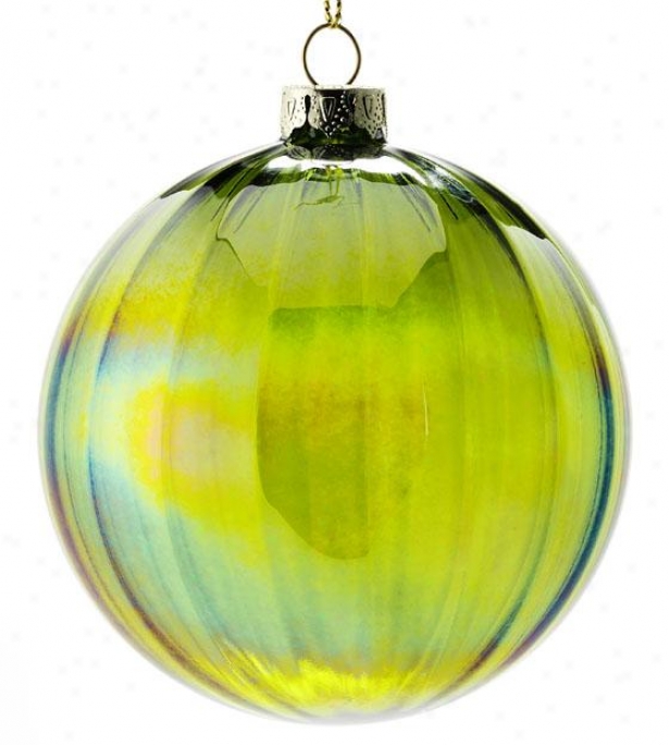 "3.25""h Glass Ornament - Set Of 4 - Set Of Four, Verdant"