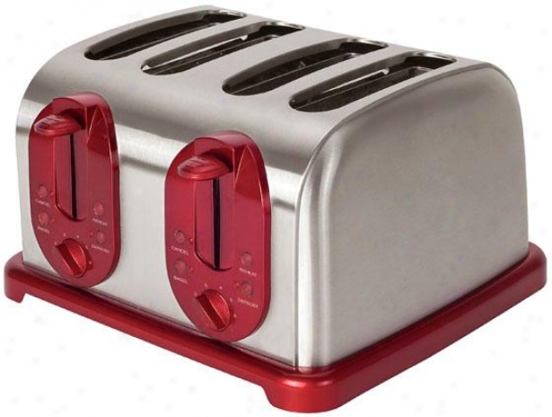 4-slice Toaster - 7.38hx11.25wx12, Black/stainless