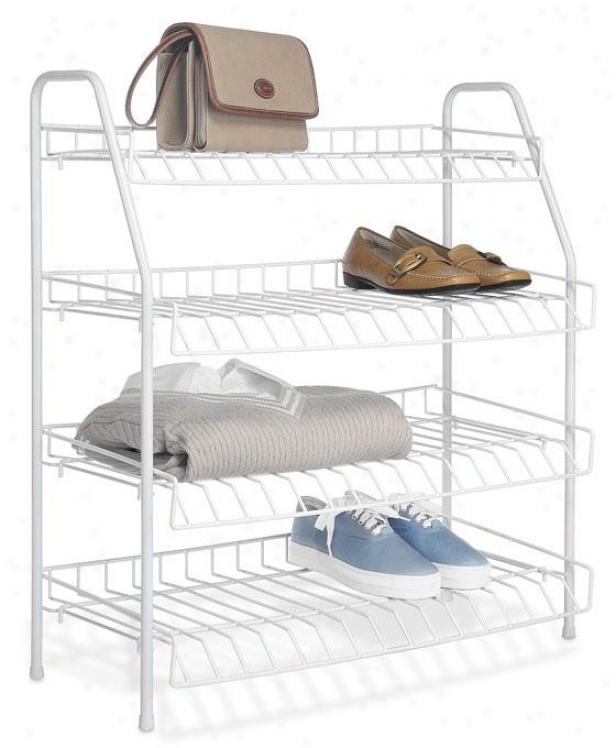 "4-tier Closet Shelves - 28""hx25""wx12""d, White"