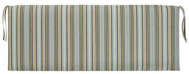 "48""w All-weather Rectangular Court Cushion - 2""hx48""wx18""d, Cilantro Stripe"