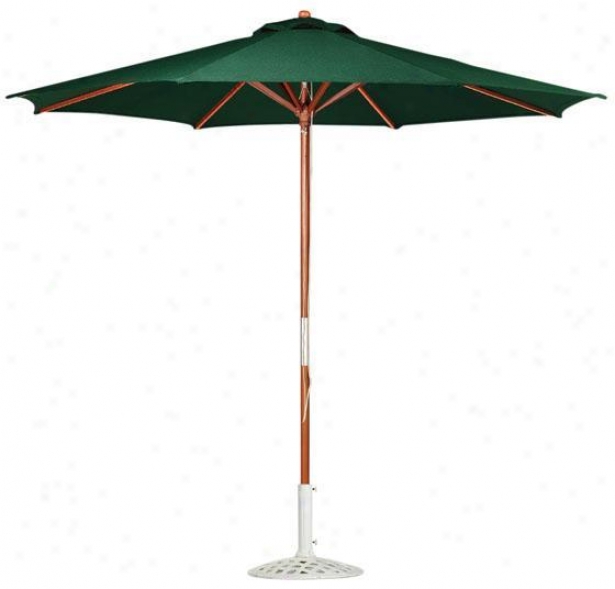 9' Pulley Outdopr Sun Market Umbrella - 9'ft, Green