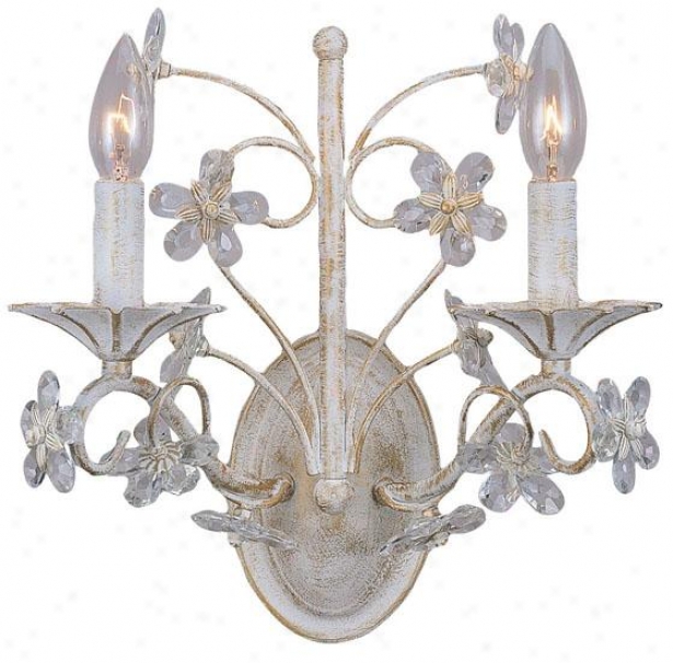 "abbie 2-light Wall Sconce - 12h X 12w X 7""d, White"