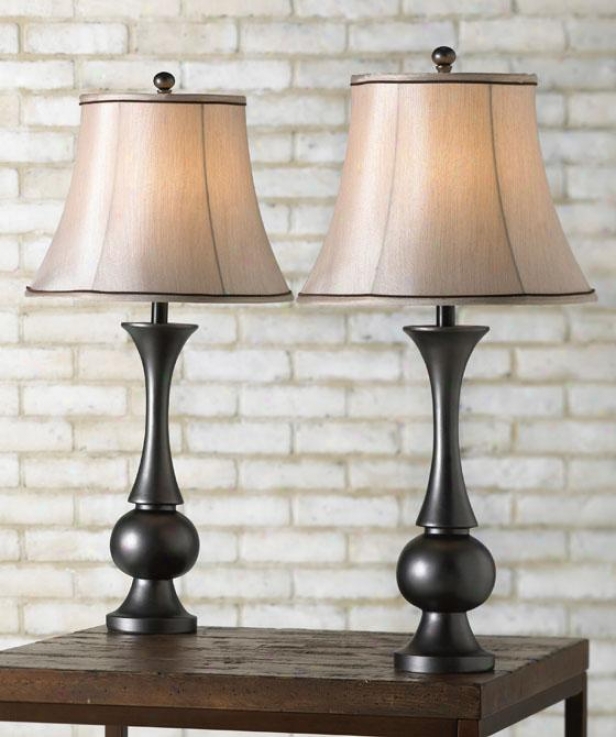 "abbott Table Lamp - Set Of 2 - 29""h, Bronze"