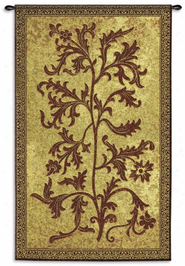 "acanthus Vine Tapestry - 75""hx44""w, Brown"