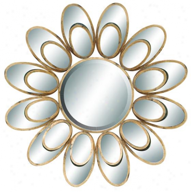 "adaira Wall Mirror - 37""diamx4""d, Gold"